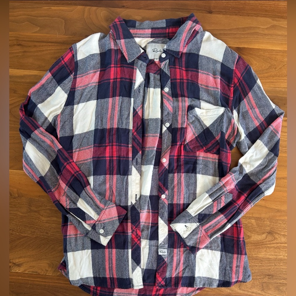 Rails women’s size medium button up flannel shirt